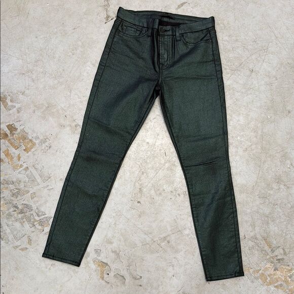 7 Jeans - Womens Size 29 - NWOT Green Metallic Jeans - Picture 2 of 7